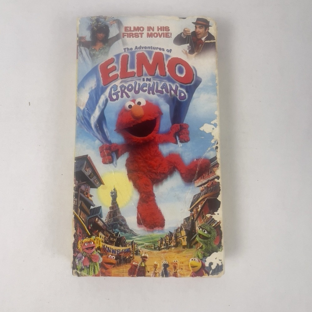 The Adventures‎ of Elmo In Grouchland VHS 1999 Sesame Street Tested Kids Movie